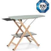Foppapedretti Assai, Bügelbrett in Originalgröße, Baumwolle, Polyester, Natürlich/Natur, Holz, 1010 x 490 mm, 500 x 140 x 1150 mm