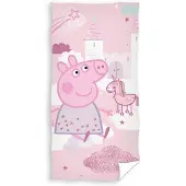 Carbotex Javoli Peppa Pig Handtuch Rosa 70 x 140 cm Baumwolle