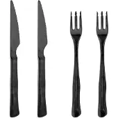 Bloomingville Blooming Ville Ollin Steak Besteck | Schwarz | Edelstahl | 82052701