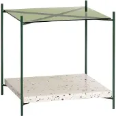 Hubsch Beistelltisch Terrazzo / Glas - natürlich / grün