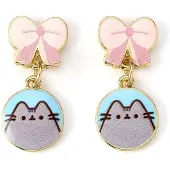The Carat Shop Bow And Pusheen Cat Ohrringe Golden Golden One Size