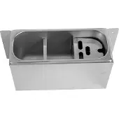 CombiSteel Spülbecke Für Eisl√∂ffel 330X120X150 Mit Wasserablaufloch, Wasseranschluss Und √úberlaufrohr