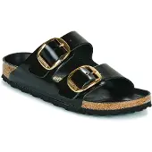 Birkenstock für Damen. 1021476 Sandalen aus Leder Arizona Big Buckle (Schmale Passform) schwarz (41), Wohnung, Keine, Lässig