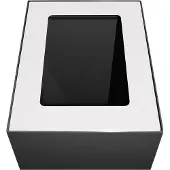 V-Part Deckel für modulares Abfalltrennsystem 60 L, pulverbeschichteter Stahl, B 255 x T 330 x H 20 mm, weiß