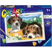 Ravensburger CreArt Jack Russell Puppy, Farben enthalten, Junge/Mädchen, Malen nach Zahlen Set