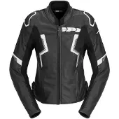 Spidi Evorider 3 Damen Motorrad Lederjacke, schwarz/weiß, 46