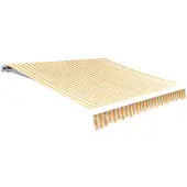 vidaXL Ersatzstoff für Markise Gelb und Weiß 480x295 cm Polyester