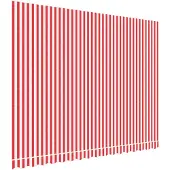 vidaXL Ersatzstoff für Markise Rot und Weiß 4x3 m Polyester