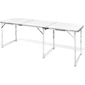 vidaXL Faltbarer Campingtisch Höhenverstellbar Aluminium 180x60 Cm