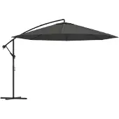 vidaXL Ampelschirm mit Aluminium-Mast 350 cm Anthrazit