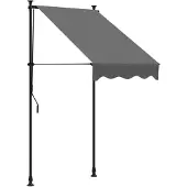 vidaXL Markise Einziehbar Anthrazit 100x150 cm Stoff und Stahl