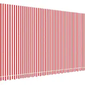 vidaXL Ersatzstoff für Markise Rot und Weiß 500x300 cm Polyester