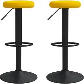 vidaXL Barhocker 2 Stk. Senfgelb Samt