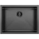 Hak ZENITH Edelstahl-spüle 60x45cm, gun metal