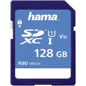 Hama SDXC 128GB, 128 GB, SDXC, Klasse 10, UHS-I, 80 MB/s, Blau