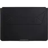Uniq Oslo Laptop Hülle 14 Zoll - Laptop Sleeve mit faltbarem Laptopständer - Jet Black