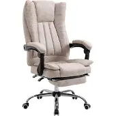 Vinsetto Drehstuhl Computerstuhl Höhenverstellung Beige+Schwarz+Silber