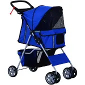 PawHut Hundewagen Hundebuggy Hunde Pet Stroller Buggy 4 Farben 3/4 Räder D00-058BU