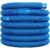 Monzana Poolschlauch 10m Ø 38mm flexibel mit Muffen 5x Schlauchschellen UV Chlor resistent Schwimmbadschlauch Pumpenschlauch Wasserschlauch Blau