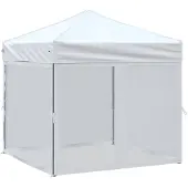vidaXL Partyzelt Faltbar mit Seitenwänden Weiß 2x2 m
