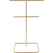 Evila Originals , TK-004, Schmuckständer-Organizer, 100 % METALL, Gold, 15 x 15 x 30 cm