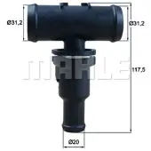MAHLE ORIGINAL Thermostat, Kühlmittel TH 53 75