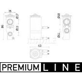 MAHLE ORIGINAL Expansionsventil, Klimaanlage AVE 143 000P