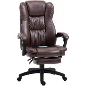 Vinsetto Ergonomischer Schreibtischstuhl mit Liegefunktion, 68,5x68,5x113-121cm
