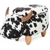 HOMCOM HOMdotCOM Kuhhocker für Kinder, gelb