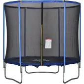 HOMCOM Trampolin mit Sicherheitsnetz Gartentrampolin Stahl Ø244 x 240H cm