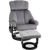 HOMCOM Massagesessel Relaxsessel mit Liegefunktion Fernsehsessel TV Sessel Grau