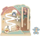 Alltoys TOOKY TOY Labirynt Tablica Edukacyjna Tor 2w1 Labirynt Drewniany