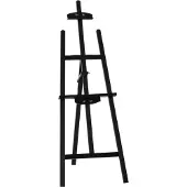HOMCOM Staffelei-51,5L x 71,5B x 134,5H cm-Schwarz | Gr.: onesize