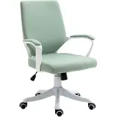 Vinsetto Bürostuhl Drehstuhl höhenverstellbarer ergonomisch Polyester Grün+Weiß