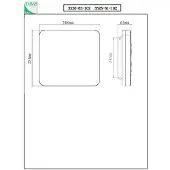FABAS LUCE LED Außen-Deckenleuchte Folk 60x280mm 27W Warmweiß IP65 Weiß