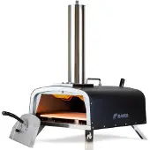 BASTE Outdoor Pizzaofen Holzbefeuert Edelstahl Inkl. Pizzastein