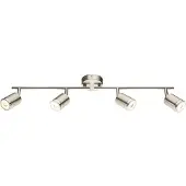 Globo Lighting LED Strahler Metall Nickel matt, verchromt, Acryl satiniert, Dreh-/Schwenkbar, LxBxH: 670x90x168mm, inkl. 4x LED 4W 230V, 400lm Source, 380lm Output, 3000K