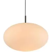 LINDBY Hängeleuchte Sonika, Ø 40 cm, nickelfarben, Glas, E27