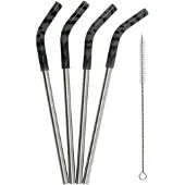 Mizu Strohhalm Set 4 Strohhalme & 1 Bürste grau