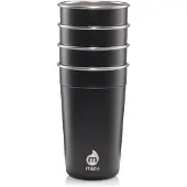 Mizu Reisebecher Party Cup Black 500ml (4-Teilig)