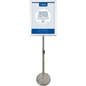 Europel Infoständer ECONOMY + Plakatrahmen, DIN A3, silber Rahmen aus eloxiertem Aluminium, Rahmenprofil 25