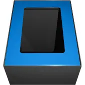 Vepa Bins Deckel für modulares Abfalltrennsystem 60 L, pulverbeschichteter Stahl, B 255 x T 330 x H 20 mm, blau