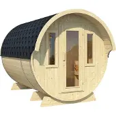 WOLF Fasssauna 330 de luxe, 42 mm, ØxT: 235x330 cm