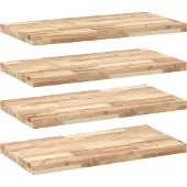 vidaXL Schweberegale 4 Stk 60x40x4 cm Massivholz Akazie Unbehandelt 3279474