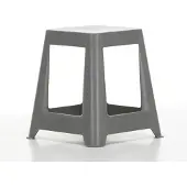 Vitra Chap Hocker aus recyceltem Kunststoff in dunkelgrau