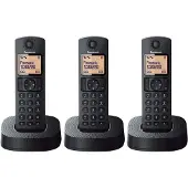 Panasonic KX-TGC313SPB, DECT-Telefon, Kabelloses Mobilteil, Freisprecheinrichtung, 50 Eintragungen, Anrufer-Identifikation, Schwarz