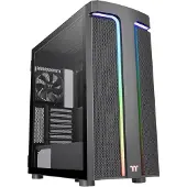 Thermaltake H590 TG ARGB, Midi Tower, PC, Schwarz, ATX, EATX, micro ATX, Mini-ITX, SPCC, Gehärtetes Glas, Multi