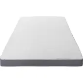 Beliani Foam Schaumstoffmatratze Grau mit Weiß 90 x 200 cm Kindermatratze Medium Härtegrad