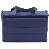 MAGNETOPLAN ecoAware Moderatorentasche dunkelblau, rPET-Filz, bestückt mit Karten, Markern, Pins, 5 Boxen, Gurt
