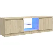 vidaXL TV-Schrank mit LED-Leuchten Sonoma-Eiche 120x30x36 cm